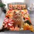 Whimsical cat in the blossom garden bedding set