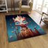 Whimsical city dragon area rugs carpet