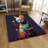 Whimsical feline fantasy area rugs carpet