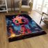 Whimsical fire guardian in sky area rugs carpet