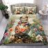 Whimsical frog with large eyes and vibrant colors bedding set