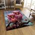 Whimsical owls in forest scene area rugs carpet