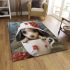 Whimsical pup in a teacup area rugs carpet