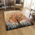 Whimsical winter avian haven area rugs carpet