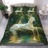 White deer sitting on the bank bedding set