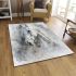 White horse portrait with smoke around area rugs carpet