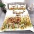 Whitetail deer buck standing in tall grass with daisies bedding set