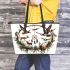 Wilds flying animals with dream catcher leather tote bag
