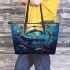 Wilds ocean animalswith dream catcher leather tote bag