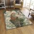 Wise frog sitting on top of an island area rugs carpet