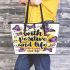 with positive mind vibes and life Leather Tote Bag