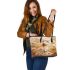 A golden dragonfly leather Chic Stylish Tote Bag & Women Totes: Perfect Gift for Girlfriend | Crossbody, Purse, Handbag