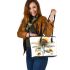 A watercolor illustration of dragonfly with sunflowers leather Chic Stylish Tote Bag & Women Totes: Perfect Gift for Girlfriend | Crossbody, Purse, Handbag