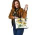 A watercolor illustration of dragonfly with sunflowers leather Chic Stylish Tote Bag & Women Totes: Perfect Gift for Girlfriend | Crossbody, Purse, Handbag