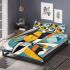 Abstract art painting with geometric shapes and lines bedding set