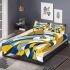 Abstract art vector graphic of an eagle bedding set