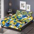 Abstract blue and yellow geometric masterpiece bedding set