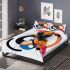 Abstract composition of circles and lines bedding set