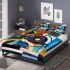 Abstract composition with geometric shapes bedding set