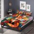 Abstract cubist fox geometric shapes bedding set