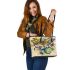 Abstract dragonfly with swirls and flowers leather Chic Stylish Tote Bag & Women Totes: Perfect Gift for Girlfriend | Crossbody, Purse, Handbag