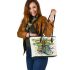 Abstract dragonfly with swirls and flowers leather Chic Stylish Tote Bag & Women Totes: Perfect Gift for Girlfriend | Crossbody, Purse, Handbag