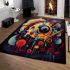 Abstract eye and dynamic shapes area rugs carpet