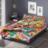 Abstract painting in the style of graffiti art bedding set