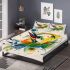 Abstract painting of an abstract toucan bedding set