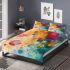 Abstract painting of circles and spheres bedding set