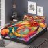Abstract painting of vibrant colors and shapes bedding set
