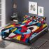 Abstract painting with various shapes bedding set