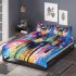 Abstract watercolor painting of the universe bedding set