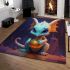 Adorable baby dragon area rugs carpet