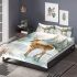 Adorable fawn standing in the snow bedding set