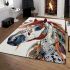 American paint horse adorned with native inspired regalia area rugs carpet