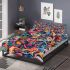 An intricate colorful painting bedding set