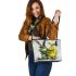 And yellow grinchy smile toothless like rabbit toothless leather tote bag