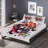 Animal shapes in colorful geometric patterns bedding set