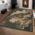 Anthropomorphic frog smoking area rugs carpet