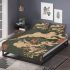 Anthropomorphic frog smoking bedding set