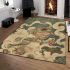 Anthropomorphic frog smoking area rugs carpet