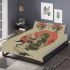 Anthropomorphic frog smoking bedding set