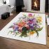 Assorted lily bouquet area rugs carpet