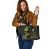 baby grinchy smile and dancing skeleton king Leather Tote Bag