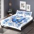 Beautiful blue butterfly with flowers bedding set