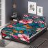 Beautiful butterflies and flowers pattern bedding set