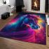 Beautiful colorful horse with long hair area rugs carpet