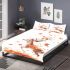 Beautiful deer autumn leaves flying bedding set