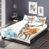Beautiful deer watercolor splashes bedding set